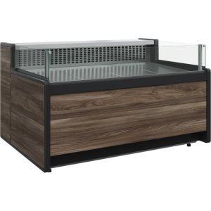 Витрина холодильная Carboma GC111 SP 0,94-2 (1008 Темный дуб) (открытая, без боковин)