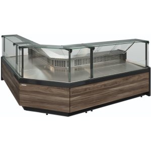 Витрина холодильная Carboma GC111 VV 1,5-1 (1008 Темный дуб) (динамика, газлифт, без боковин) - Изображение 4
