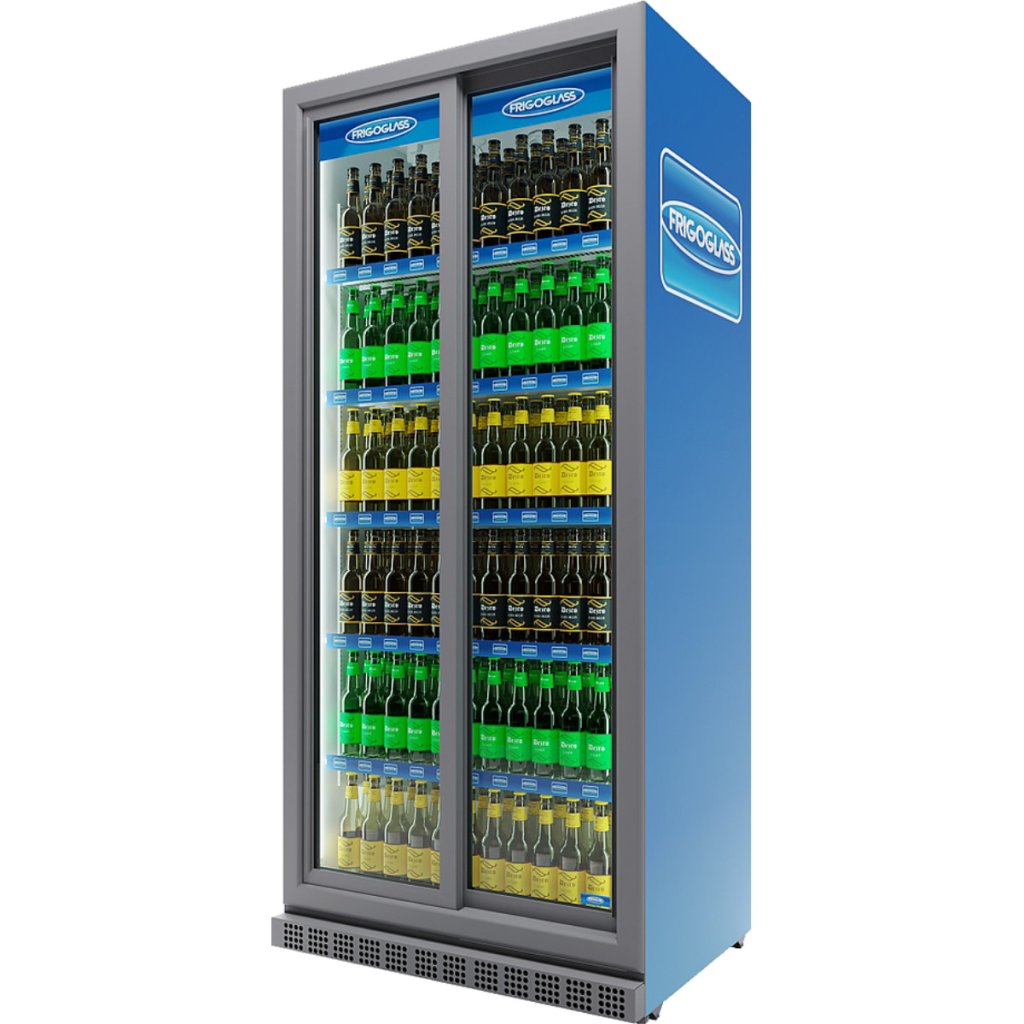 Шкаф холодильный Frigoglass Max 1000 SD (сер.корпус,бел.кабинет,сер.рамка дв.,2Led,5полок,5ЦД)