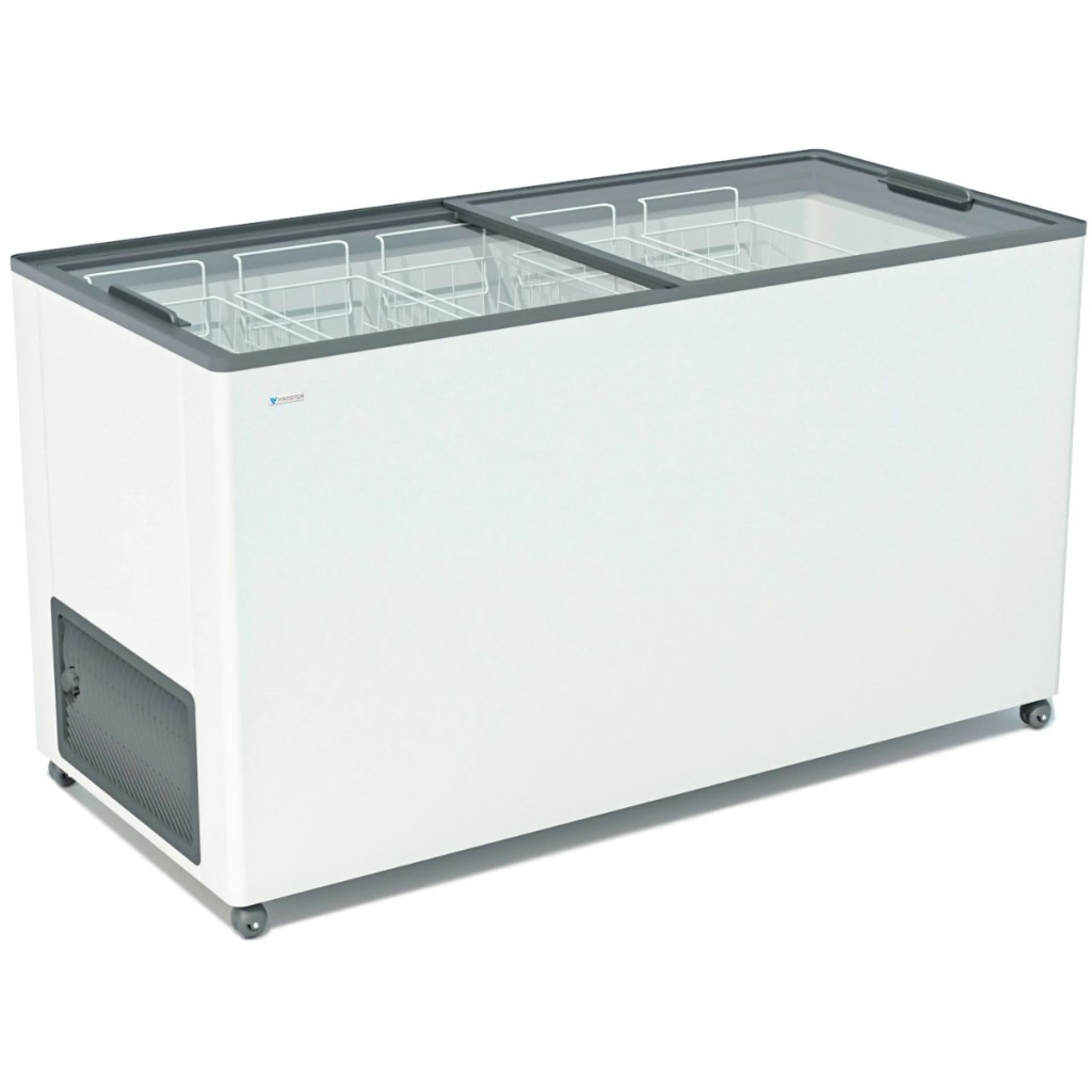 Ларь морозильный с прямым стеклом Frostor F 500 C серый