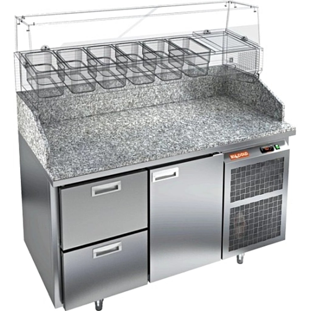 Стол холодильный для пиццы HiCold PZ3-21/GN камень