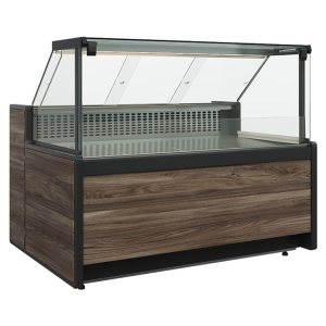 Витрина холодильная Carboma GC111 SP 0,94-1 (1008 Темный дуб) (газлифт без боковин)