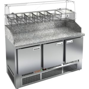 Стол холодильный для пиццы HiCold PZE3-111/GN камень