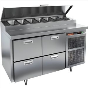 Стол холодильный для пиццы HiCold PZ1-22GN (1/3) 