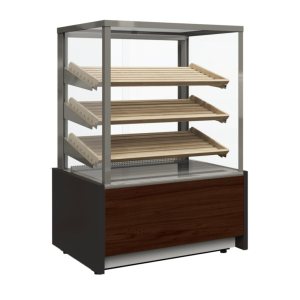 Витрина кондитерская Carboma KC70 N 0,6-1 Light Bread Паттерн (0105 Венге) хлебная, со стеклом