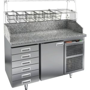 Стол холодильный для пиццы HiCold PZ4-1/GN камень