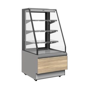 Витрина кондитерская Carboma KC70 VM 1,3-2 Standart Паттерн открытая (0106 Седой дуб)