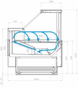 Витрина холодильная Carboma GC110 VM 1,25-1 с боковинами (версия 2.0) (9006-0430) - Изображение 3