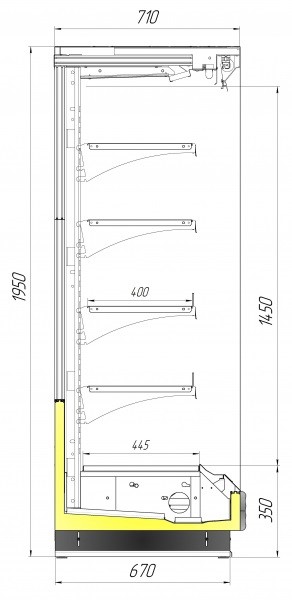 Горка холодильная Север МАНГО-Slim 1950/710 ВХС-2500 - Изображение 6