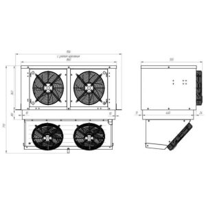 Моноблок холодильный среднетемпературный Intercold ММСМ-223/220 FT T (опция -10° С) - Изображение 2