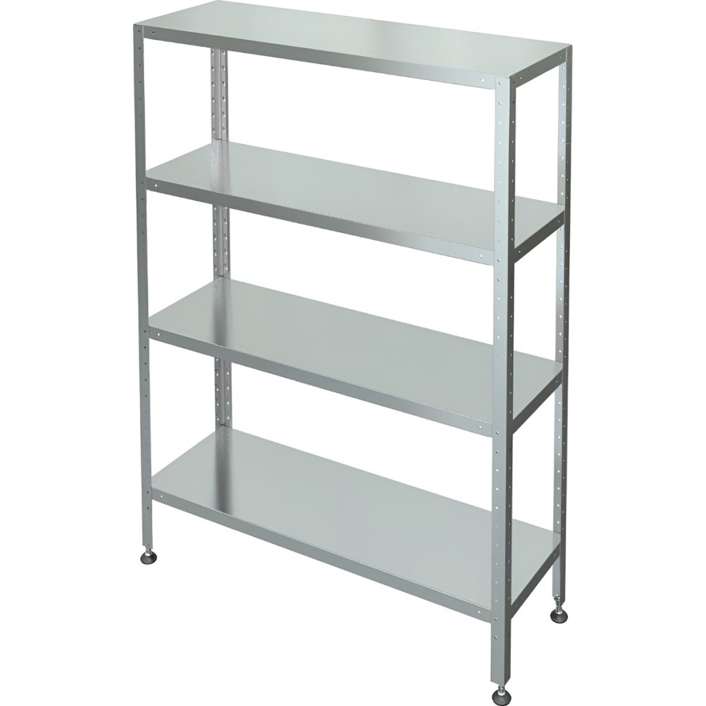 Стеллаж с 4-я сплошными полками МХМ С-4-0,4/0,8/1,8 