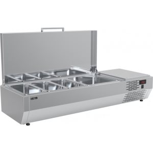 Витрина для ингредиента Carboma A40 SM 1,2 (3 GN 1/3 + 1 GN 1/2) с крышкой