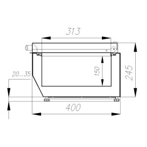 Витрина для ингредиента Carboma A40 SM 1,2 (3 GN 1/3 + 1 GN 1/2) с крышкой - Изображение 2
