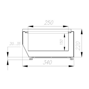 Витрина для ингредиента Carboma A30 SM 1,6-G (7 GN1/4) - Изображение 3