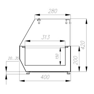 Витрина для ингредиента Carboma A30 SM 1,2 (5 GN1/4) с крышкой  - Изображение 2